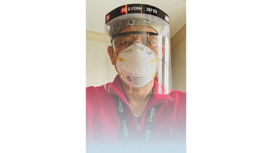 Healthcare worker wearing PPE