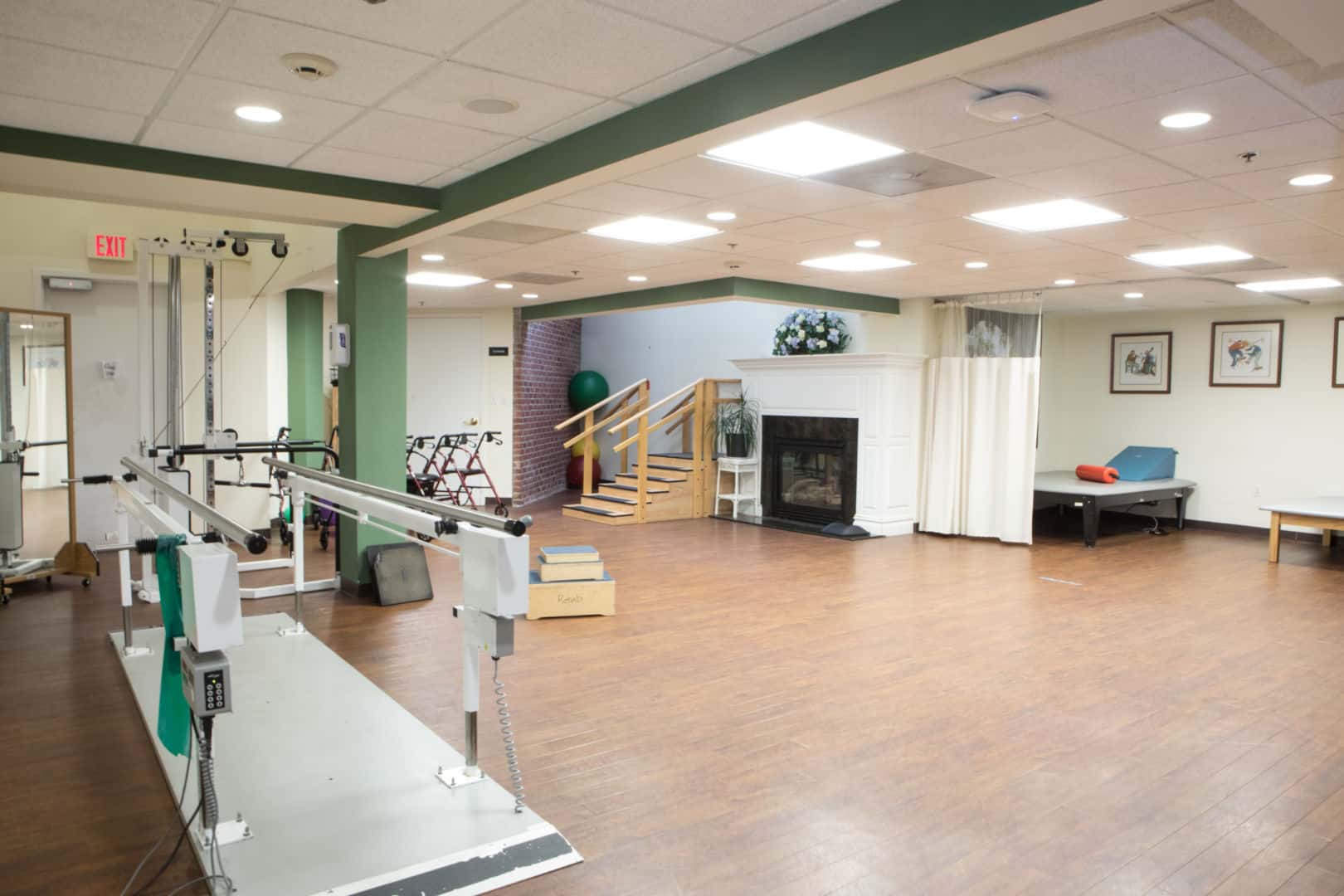 CareOne at Wayne rehabilitation gym.