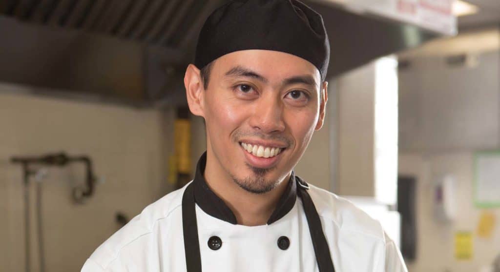 Male dining worker