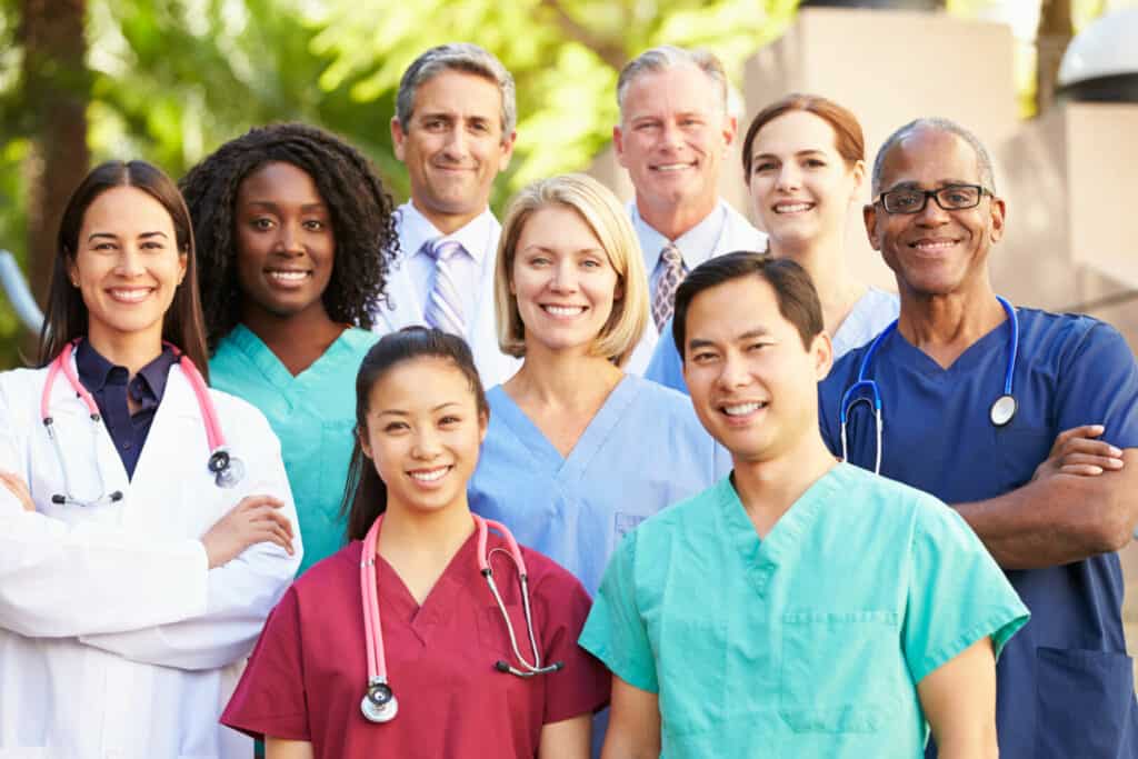 Group of healthcare workers
