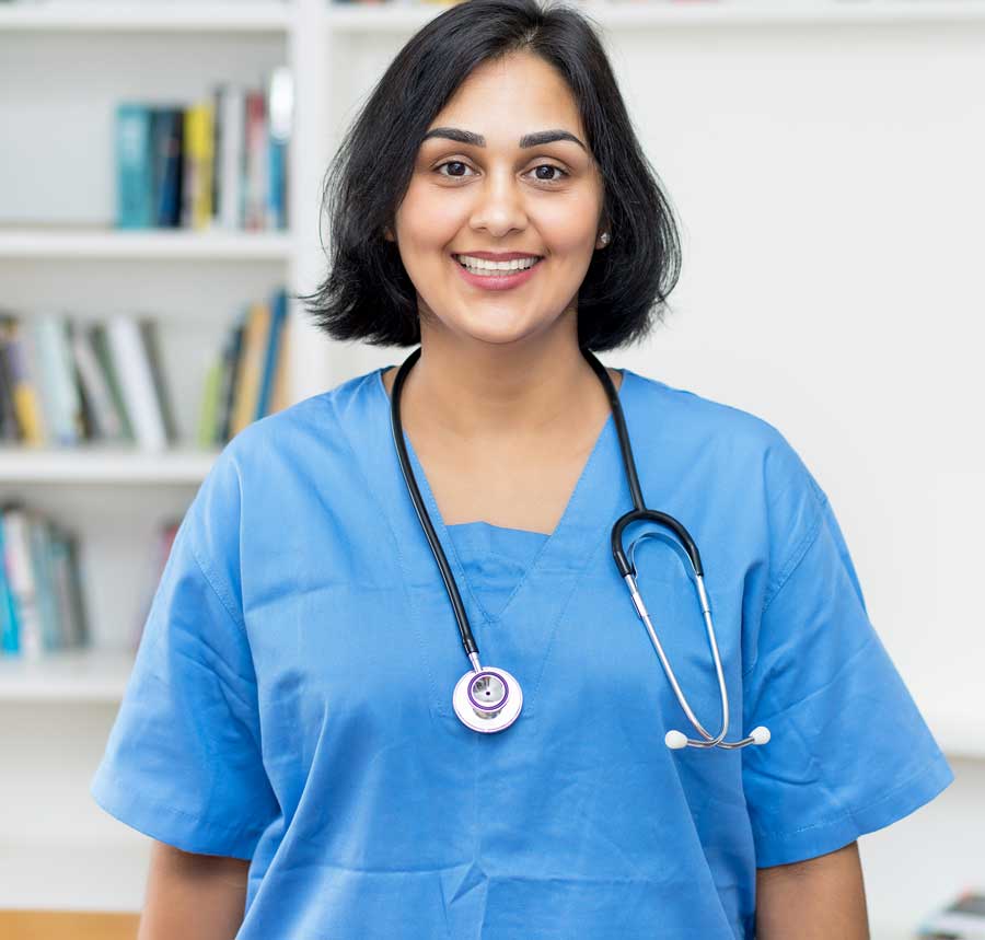 Female healthcare professional