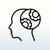 Gears in a brain within the outline of a head