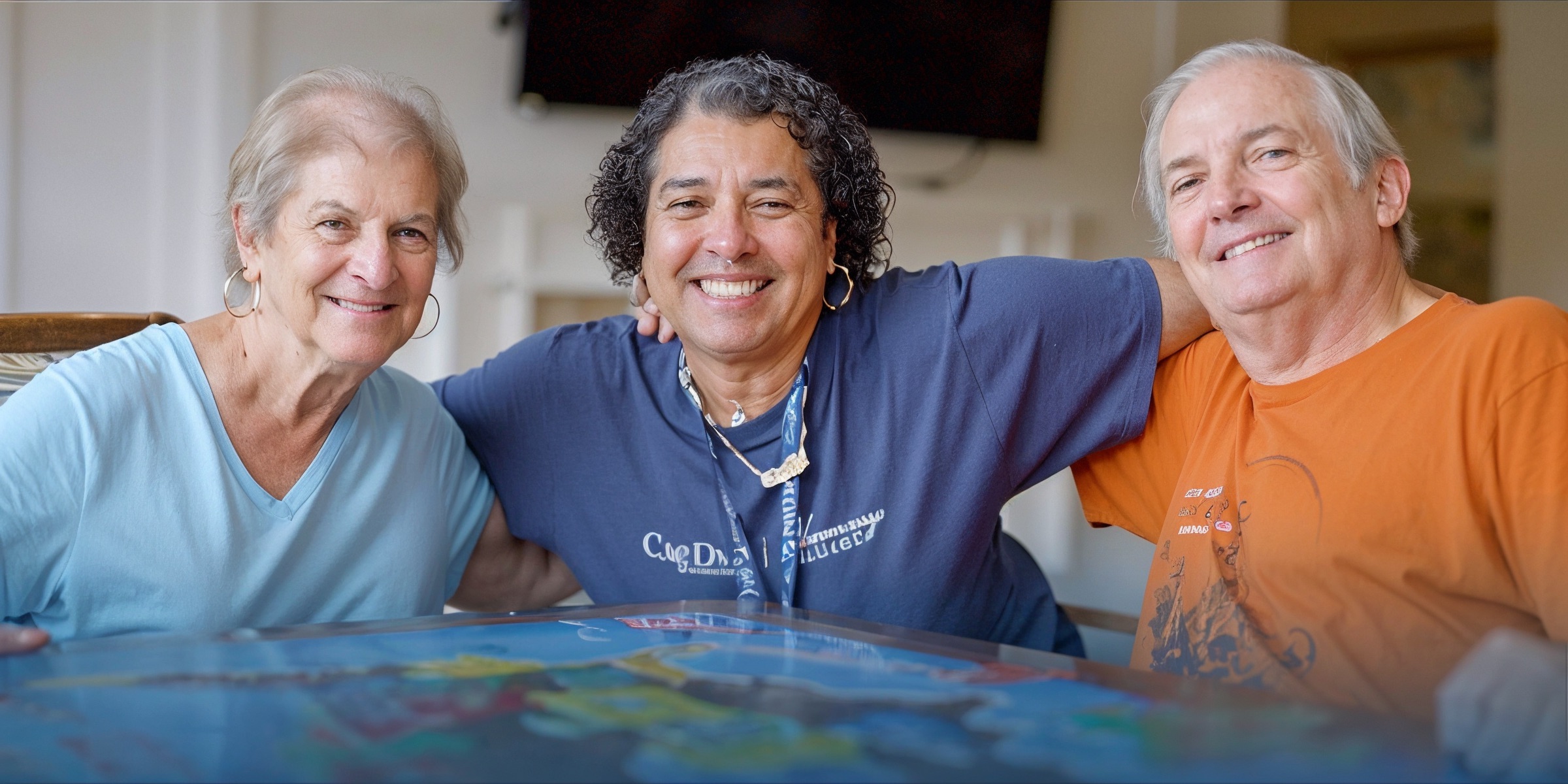 Group of friends at an assisted living facility